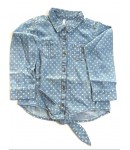 Full Sleeve Denim Cotton Shirts, Dresses, Children Wear, Kids Girls Wear, Color Light Blue, 100% Cotton, Age 7 To 8 Years